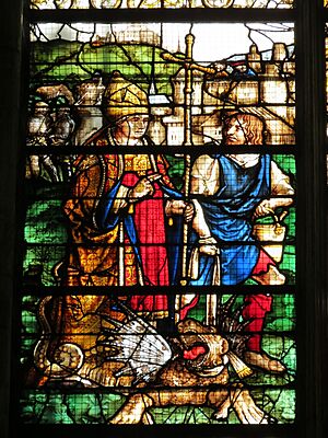 Baie 28 - détail 7 - chapelle Saint-Joseph, cathédrale de Rouen
