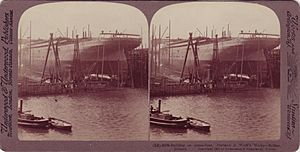 Belfast's Harland and Wolff Shipyard (RMS Adriatic), 1907