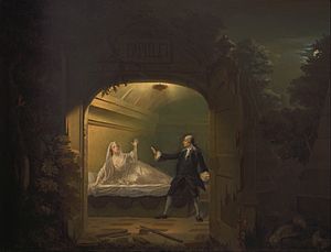 Benjamin Wilson - David Garrick and George Anne Bellamy in "Romeo and Juliet", Act V, Scene iii - Google Art Project