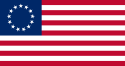 Thirteen star US flag