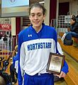 Breanna Stewart with MOP plaque