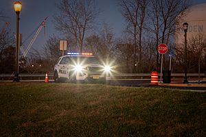 Camden County (NJ) Police Ford Police Interceptor Utility at night