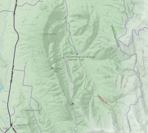 Cathedral Range map Stevage