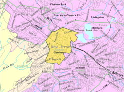 Census Bureau map of Chatham Borough, New Jersey