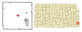 Crawford County Kansas Incorporated and Unincorporated areas Girard Highlighted