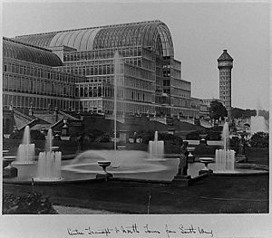 Crystal Palace Centre transept & north tower from south wing