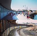 Folkestone harbour before after