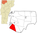 Franklin County Vermont incorporated and unincorporated areas Georgia highlighted