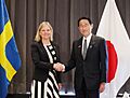 Fumio Kishida met with Magdalena Andersson at the sidelines of 2022 Madrid Summit (2)