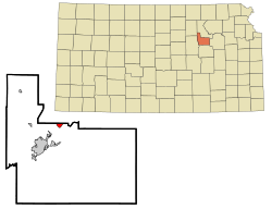 Location of Fort Riley-Camp Whitside, Kansas