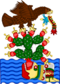 Grabado de la Fundación de México
