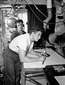 HMCS Iroquois radar plotters Aug 1944 LAC 3587026