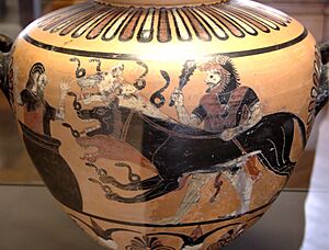 Herakles Kerberos Eurystheus Louvre E701
