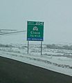 Highway exit 204 on Interstate 70 for Cisco, UT