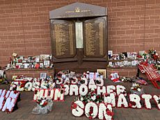 Hillsborough memorial outside anfield