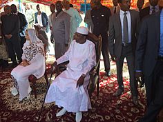 Idriss Deby Itno and Chadian First Lady waiting to vote 2016