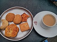 Irani chai and osmania biscuits