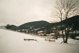 Wintry view of Izvoarele Sucevei