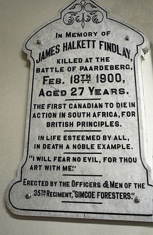 James Halkett Findlay Memorial Stone, Barrie, Ontario