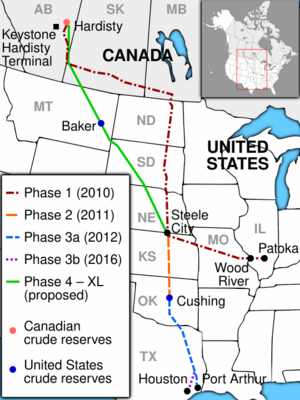 Keystone Pipeline route