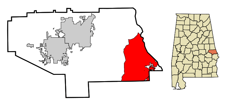 Image Lee County Alabama Incorporated And Unincorporated Areas Smiths Highlighted 4716