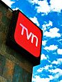 Logotipo TVN en Santiago (marzo de 2017)