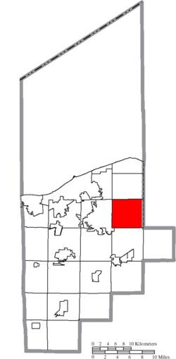 Location of North Ridgeville in Lorain County