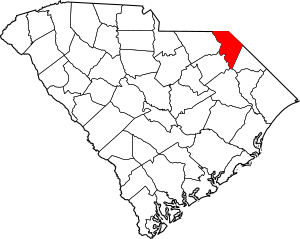 Map of South Carolina highlighting Marlboro County