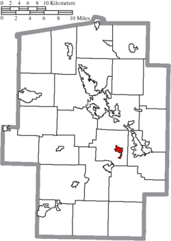Location of Tuscarawas in Tuscarawas County
