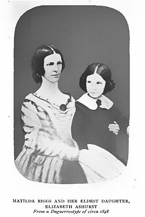 Matilda Biggs and her eldest daughter, Elizabeth Ashurst
