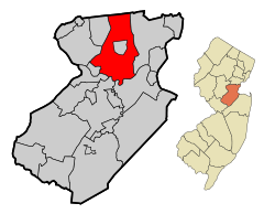 Map of Edison in Middlesex County