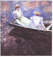 Monet - Zwei Mädchen in einem Boot