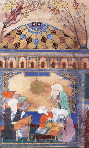 Nasir al-Din al-Tusi at observatory