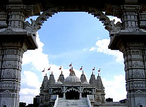 Neasden Temple - Shree Swaminarayan Hindu Mandir - Gate