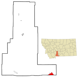 Location of Cooke City-Silver Gate, Montana