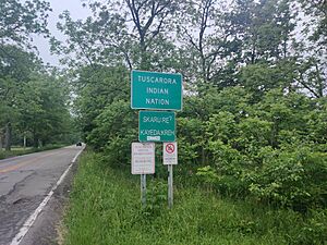 Photo of Tuscarora Indian reservation entrance