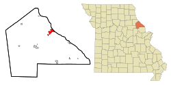 Location of Louisiana, Missouri