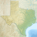 Relief map of Texas