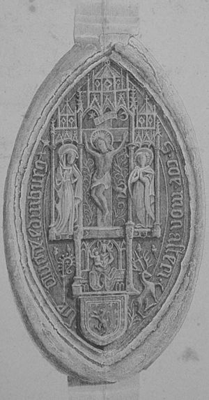 Sceau de l'abbaye de Holyrood1555