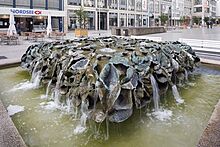 Sculpture Staendehausbrunnen Emil Cimiotti Karmarschstrasse Hanover Germany 01