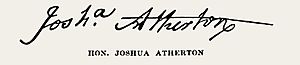 Signature of Joshua Atherton