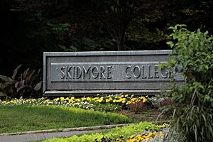 Skidmore College (sign), Saratoga Springs, New York