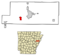 St. Francis County Arkansas Incorporated and Unincorporated areas Palestine Highlighted 0553150