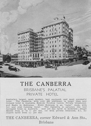 StateLibQld 2 194647 Brisbane city hotel, The Canberra, 1935