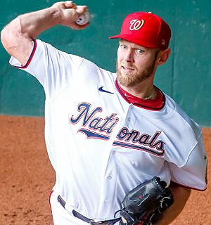 Stephen Strasburg Baltimore Orioles vs. Washington Nationals at Nationals Park, August 9, 2020 (All-Pro Reels Photography) (50208669172) (cropped).jpg