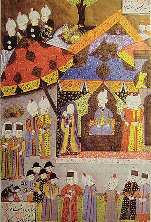 Suleiman receiving Isabella and her son Sigismund circa 1540