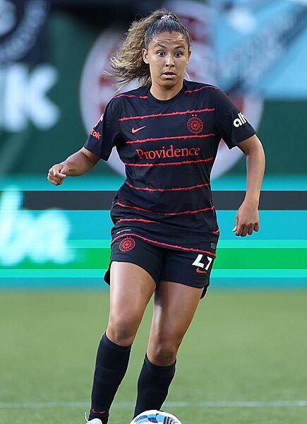 Tegan McGrady with the Portland Thorns