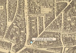 Teixeira - Corral de la Cruz. Madrid 1656