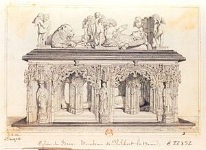 Tombeau de Philibert le Beau (Adrian Dauzats, 1836)