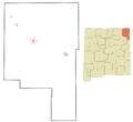 Union County New Mexico Incorporated and Unincorporated areas Grenville Highlighted